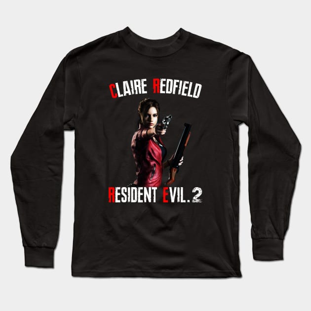 Resident Evil 2 2019 - Claire Redfield Long Sleeve T-Shirt by IndieTeeshirt